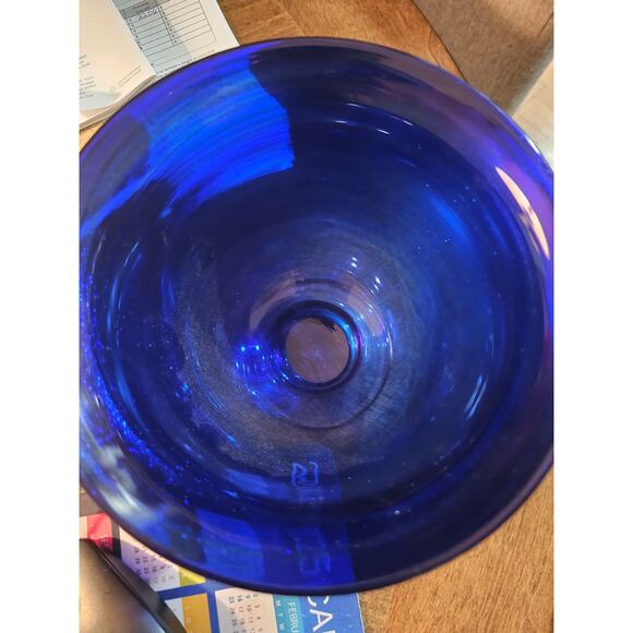 Murano Cobalt Blue & Gold Sparkles Dish - Picture 7 of 7